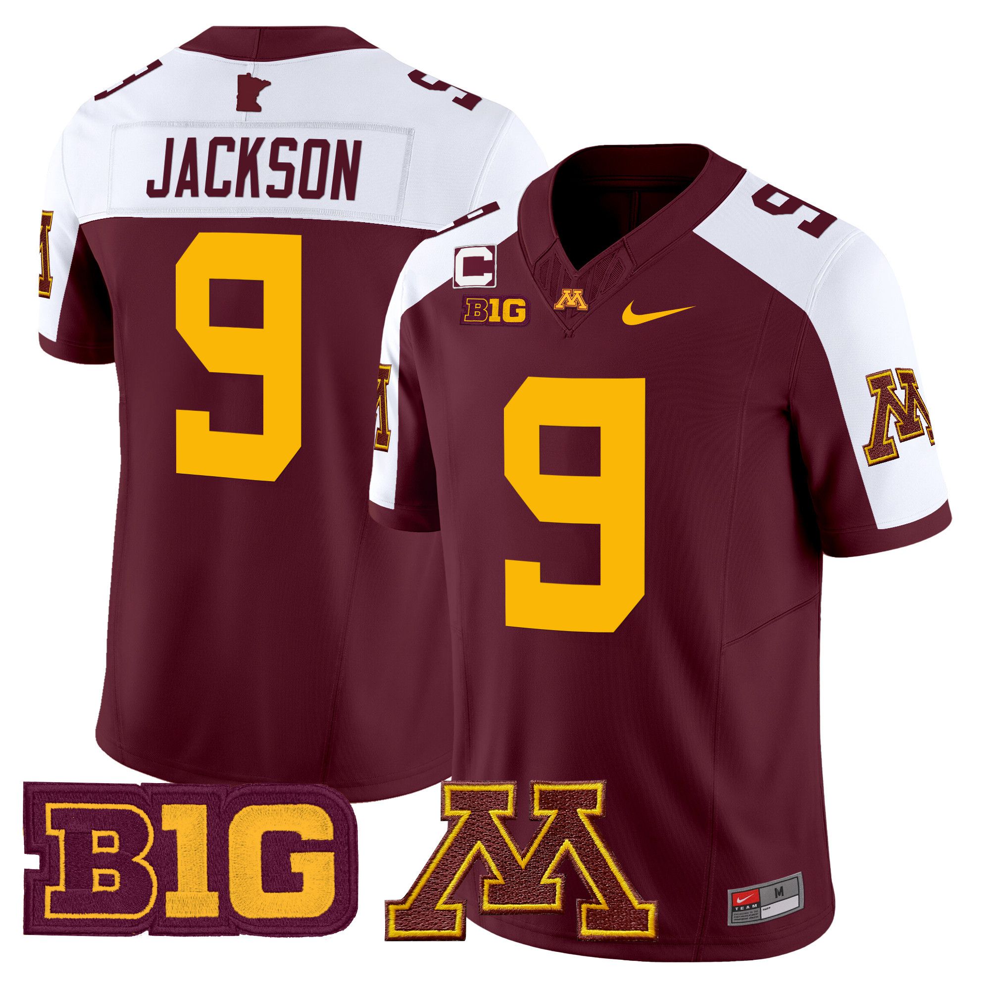 Men Minnesota Golden Gophers #9 Jackson Red Nike 2024 Vapor Limited NCAA Jersey